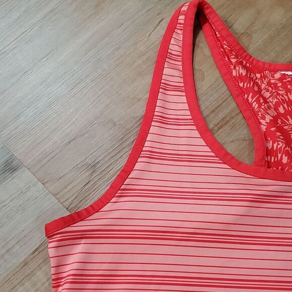 🔺️Athletic Works Coral Print Reversible Athletic Racerback Tank Large - Picture 6 of 12